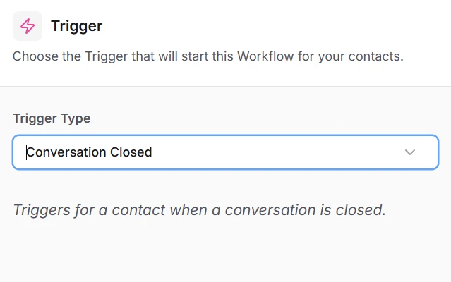 Trigger Conversation Closed