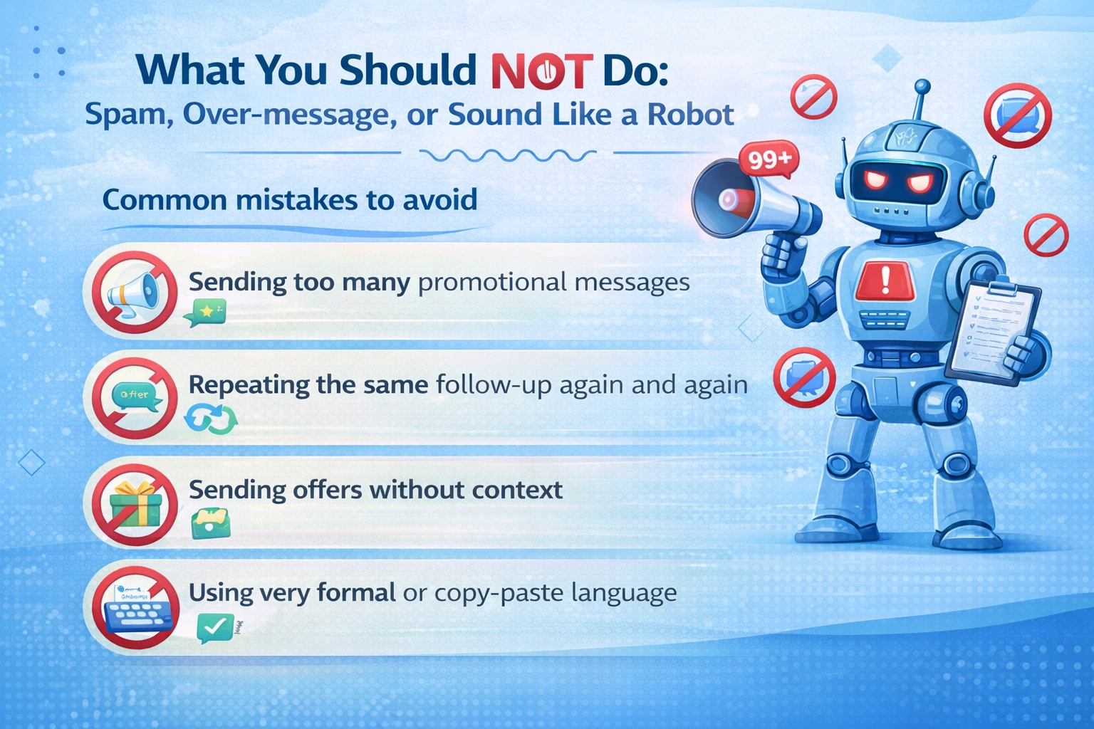 what you should not do